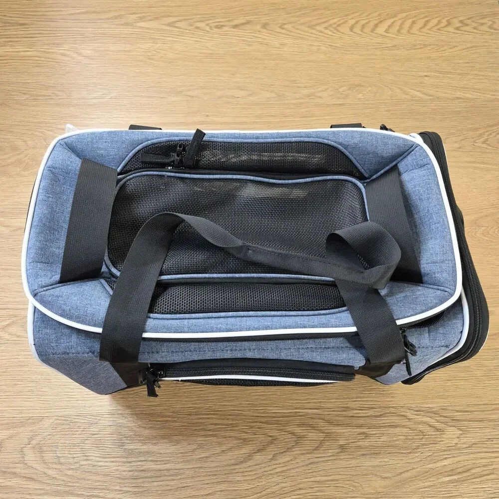 Petskd Top-Expandable Pet Carrier with Wheels 18x13x9.5 Inches Southwest Approve